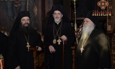 Le Métropolite Emmanuel de France au Monastère Pantokratoros du Mont Athos