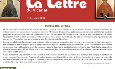 Lettre du Vicariat n°6