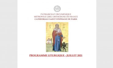 PROGRAMME LITURGIQUE JUILLET 2021 - Cathédrale Saint Stéphane de Paris