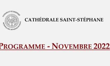 PROGRAMME LITURGIQUE NOVEMBRE 2022 | Cathédrale Saint-Stéphane